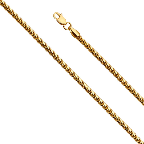 4mm 14kt Yellow Gold Wheat-Chain Bracelet