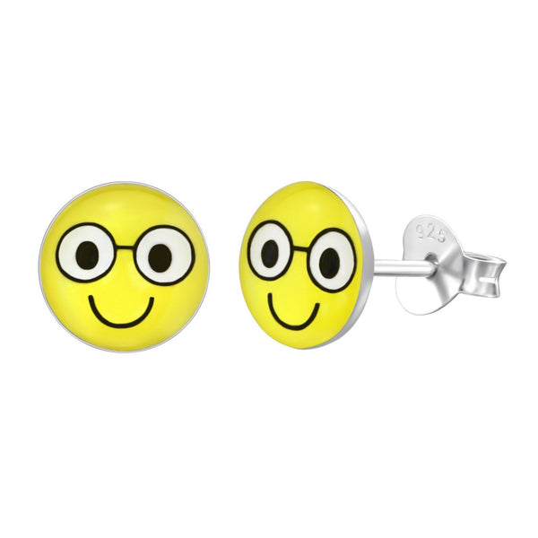 Emoji Face Puff Studs