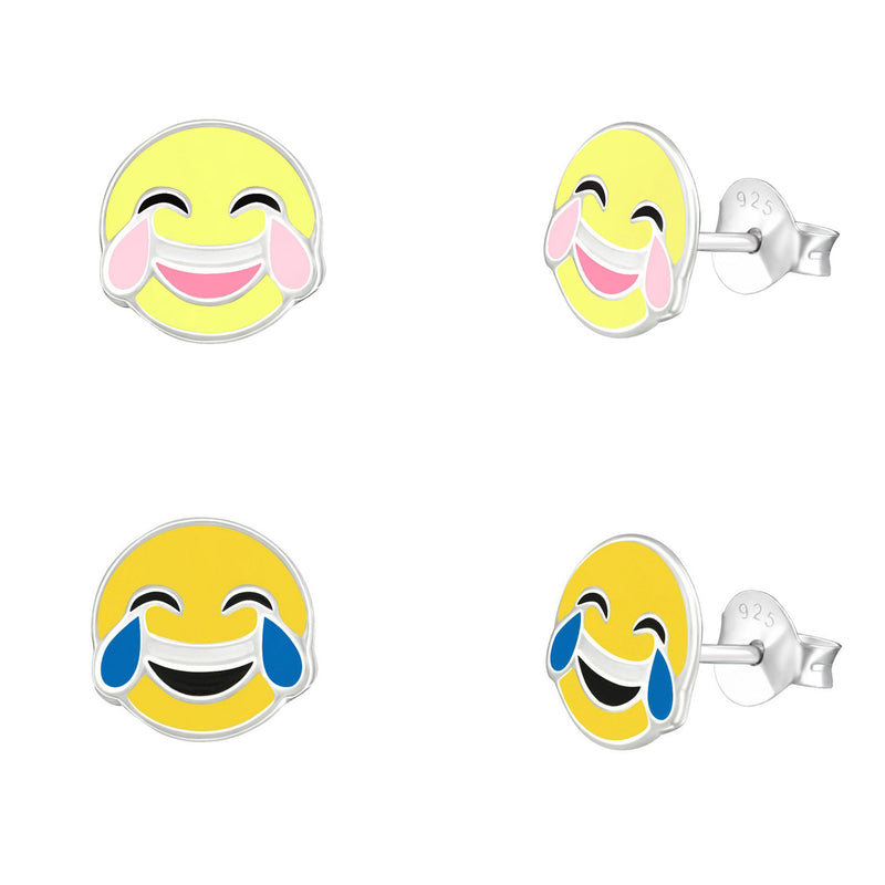 Laughing Emoji Studs