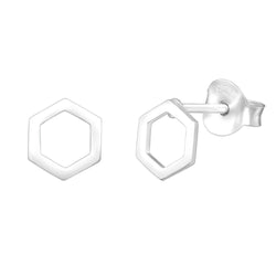 Open Hexagon Studs