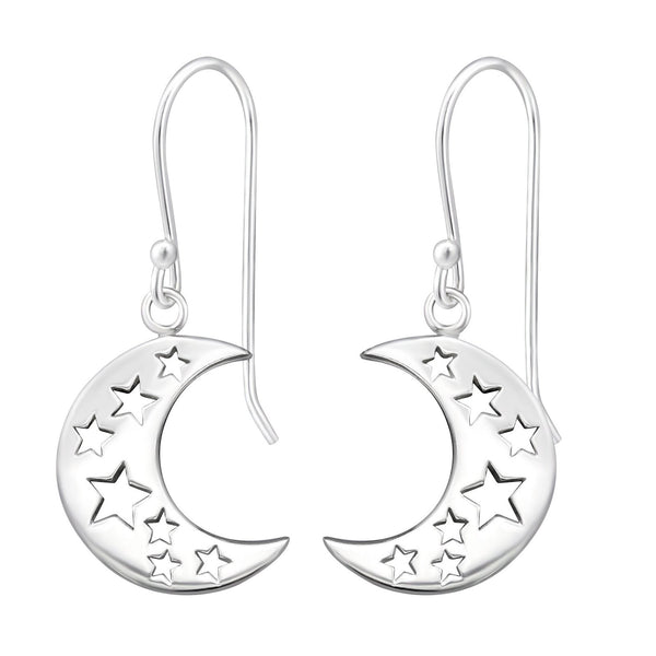 Moon and Stars Dangle Earrings