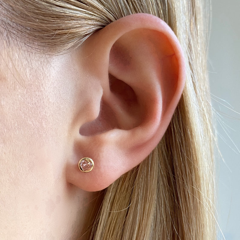 Heart in Circle Studs