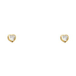 Heart Solitaire Fashion Studs
