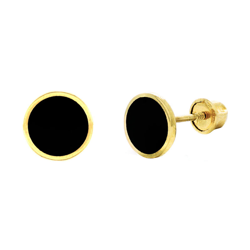 Round Onyx Studs