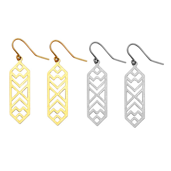 Hexagon Dangle Earrings