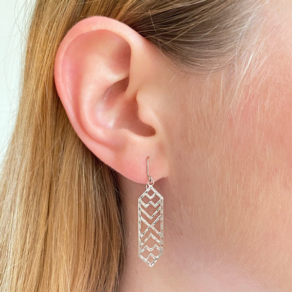 Hexagon Dangle Earrings