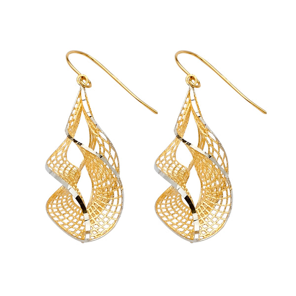 Wave Mesh Dangle Earrings