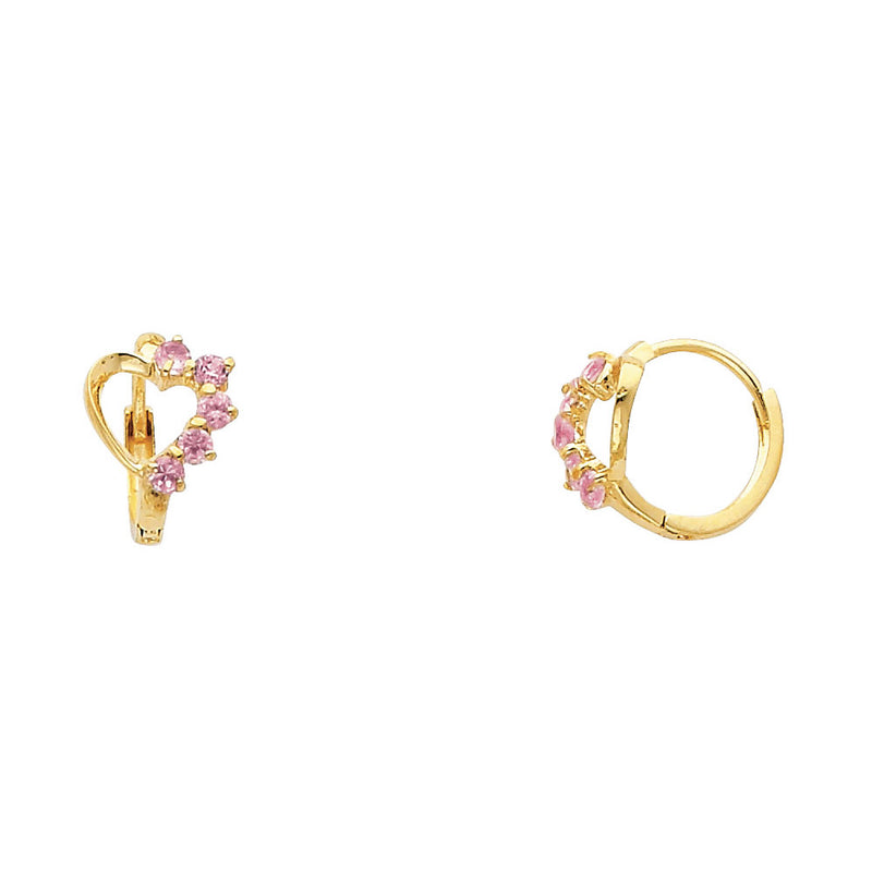 Open Heart CZ Huggies