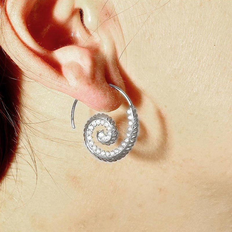 Spiral CZ Earrings
