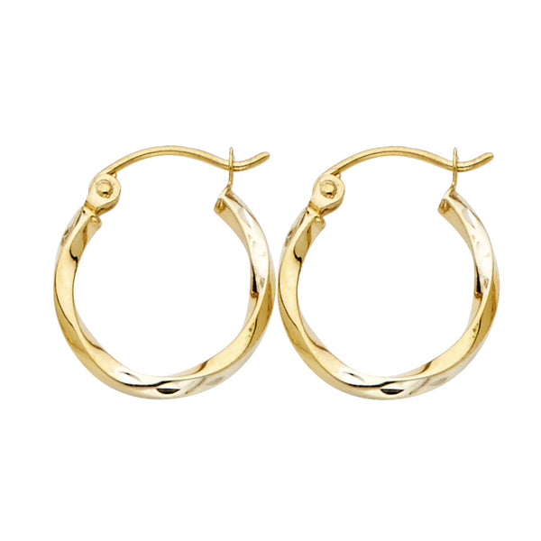 Plain Curled Hoops - 1.5 mm
