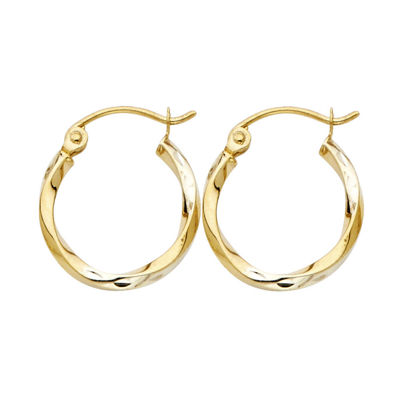 Plain Curled Hoops - 1.5 mm
