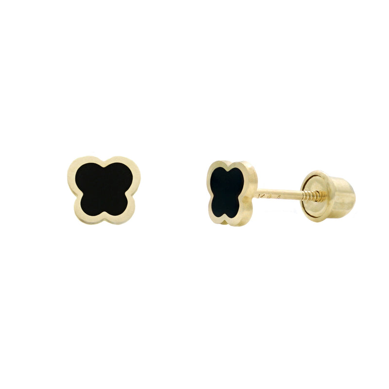 Butterfly Simulated Onyx Studs
