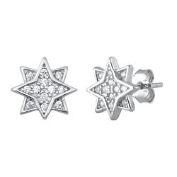 Star CZ Filled Studs