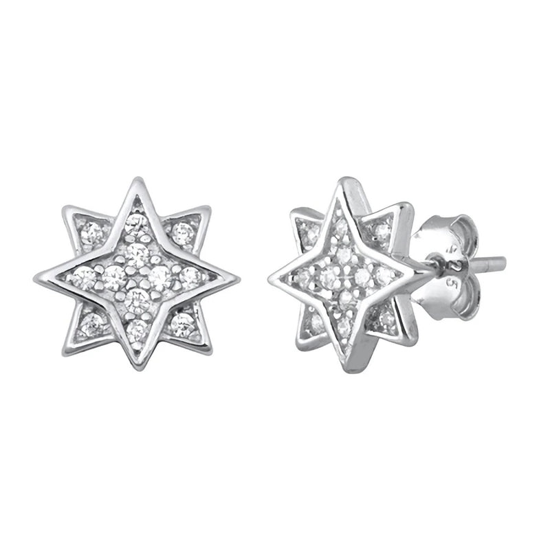 Star CZ Filled Studs