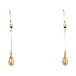 Teardrop Bead Drop Earrings
