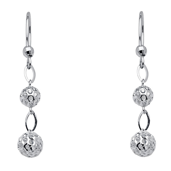 Perforated Ball Drop Earrings