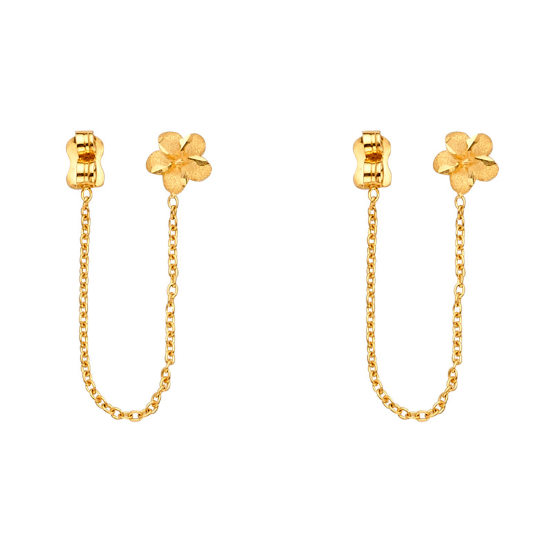 Flower Chain Link Earrings