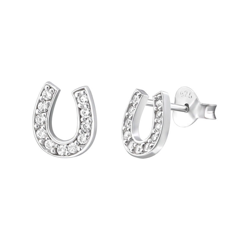 Horseshoe CZ Studs