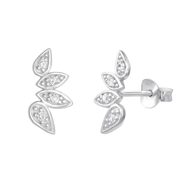Leaf CZ Ear Climbers