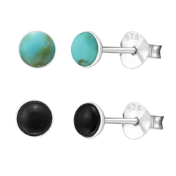 Round Stone Studs