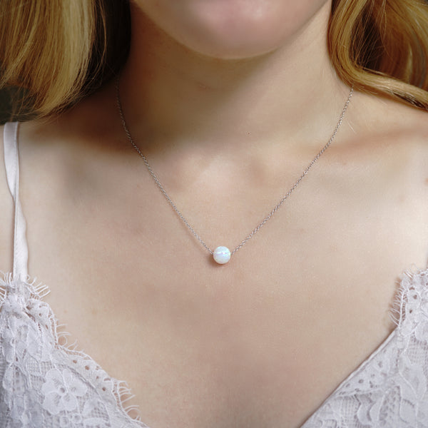 Opal Ball Necklace