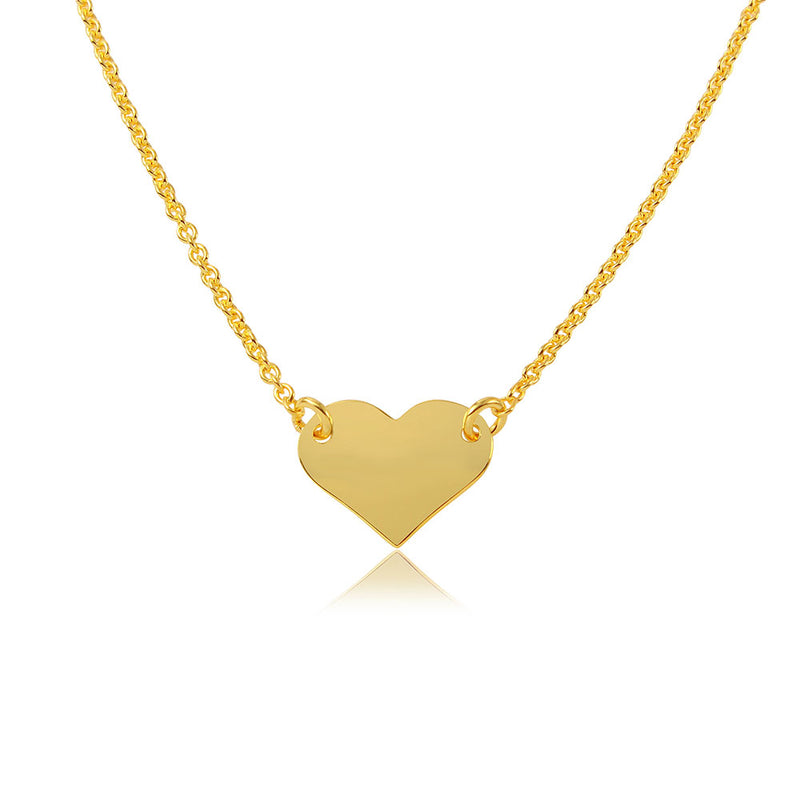 Heart Engravable Pendant Necklace