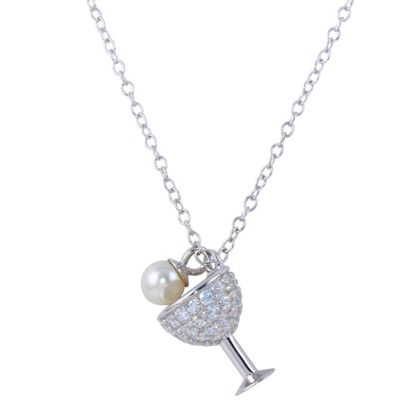 Cocktail Pearl Pendant Necklace
