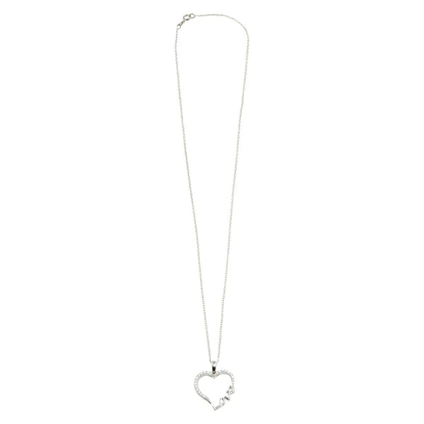 Love Heart CZ Pendant Necklace