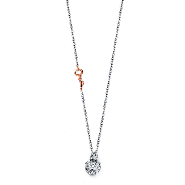 Heart Lock Charm Necklace