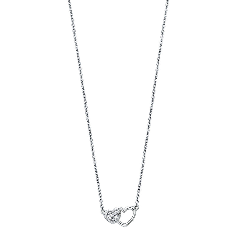 Inside Out Heart Charm Necklace