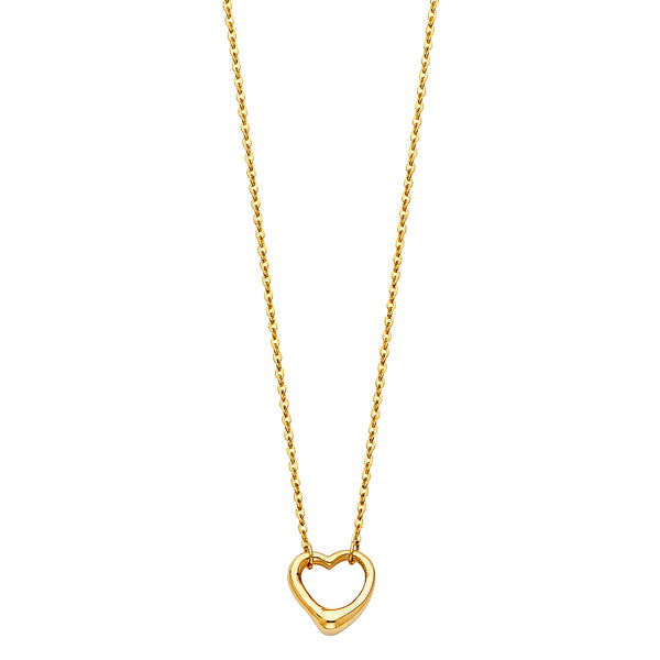 Heart Outline Charm Necklace
