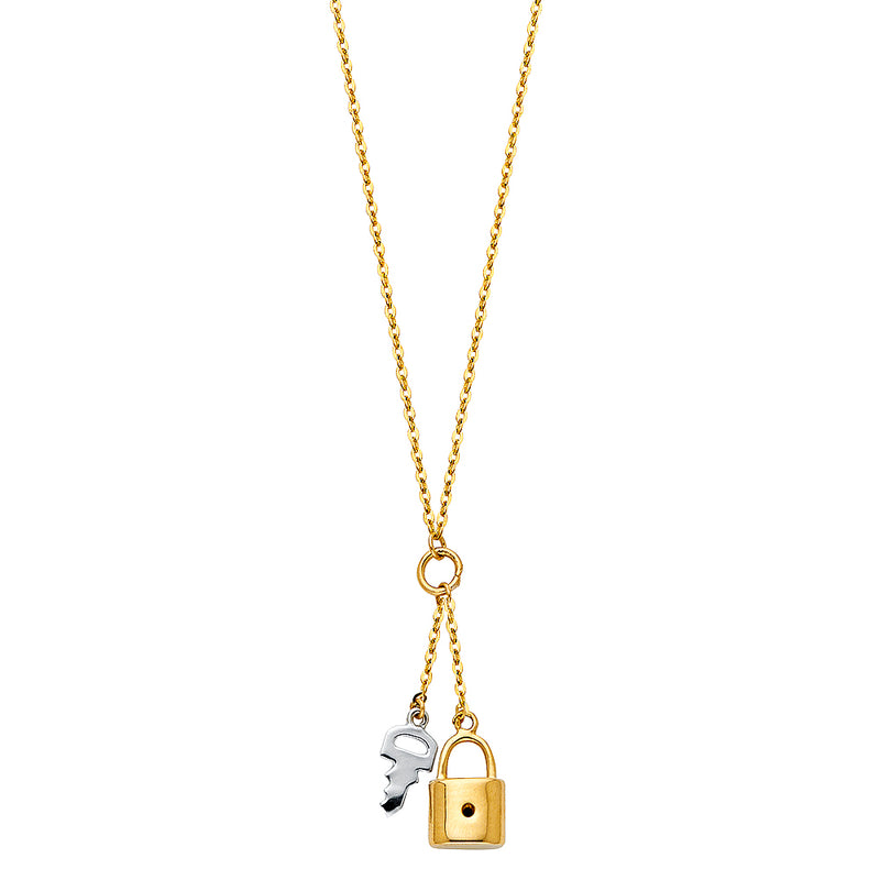 Lock and Key Charm Necklace