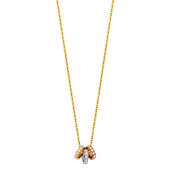3 Rings Charm Necklace