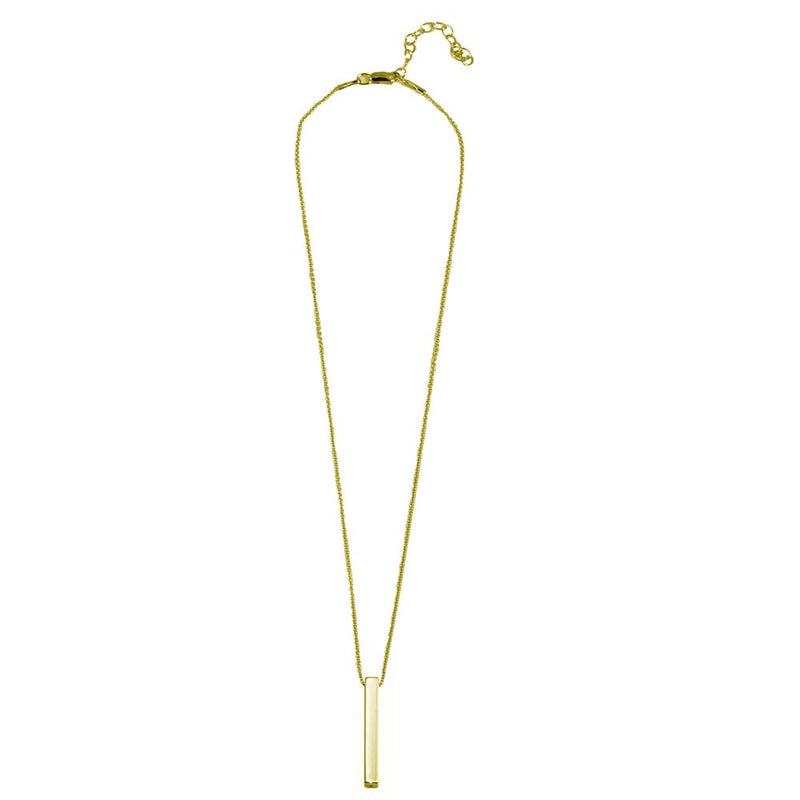 Rectangle Bar Engravable Necklace