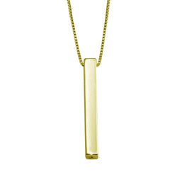Rectangle Bar Engravable Necklace