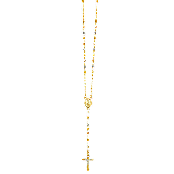 3mm DC Ball Rosary Necklace, 26"