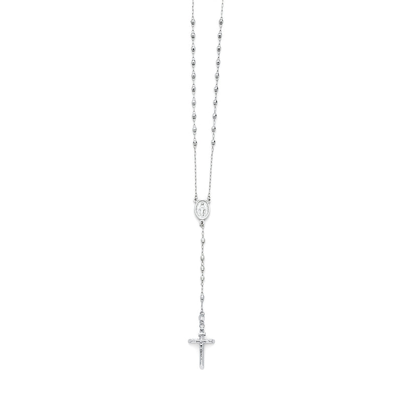 3mm DC Ball Rosary Necklace, 26"