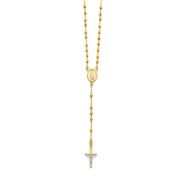 3mm DC Ball Rosary Necklace, 18"