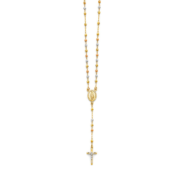 3mm Ball Rosary Necklace, 18"