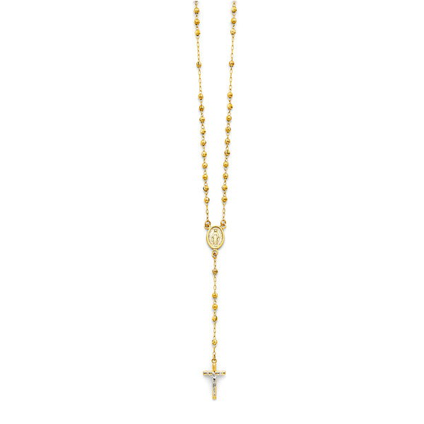 3mm Ball Rosary Necklace, 18"