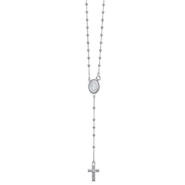 2.5mm Ball Rosary Necklace, 20"
