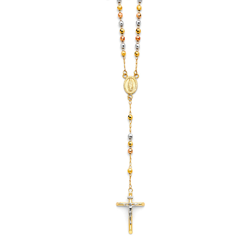 4mm DC Ball Rosary Necklace, 20"