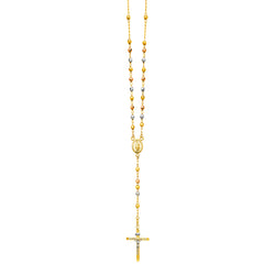 4mm DC Ball Rosary Necklace, 26"