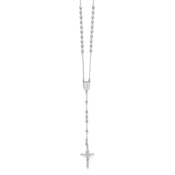 4mm Ball Rosary Necklace, 26"