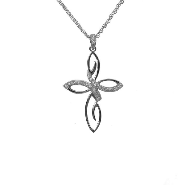 Cross CZ Pendant Necklace