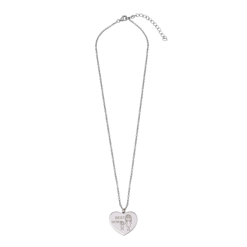 Best Mom Heart Pendant Necklace