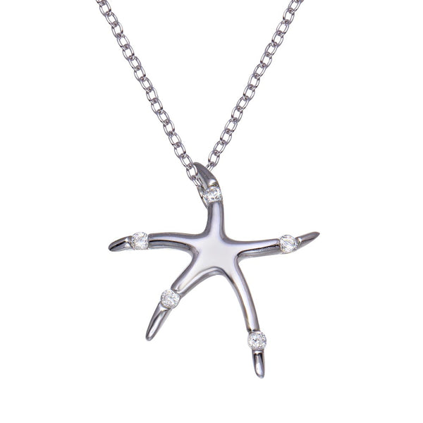 Starfish CZ Pendant Necklace