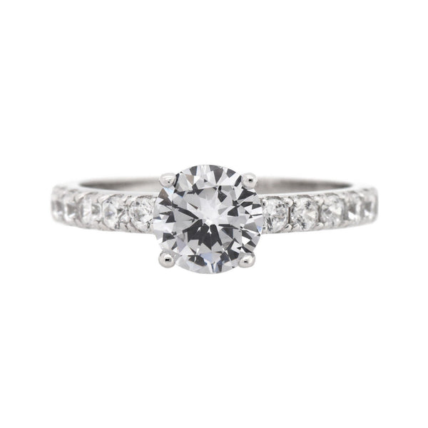 Round CZ Solitaire Ring