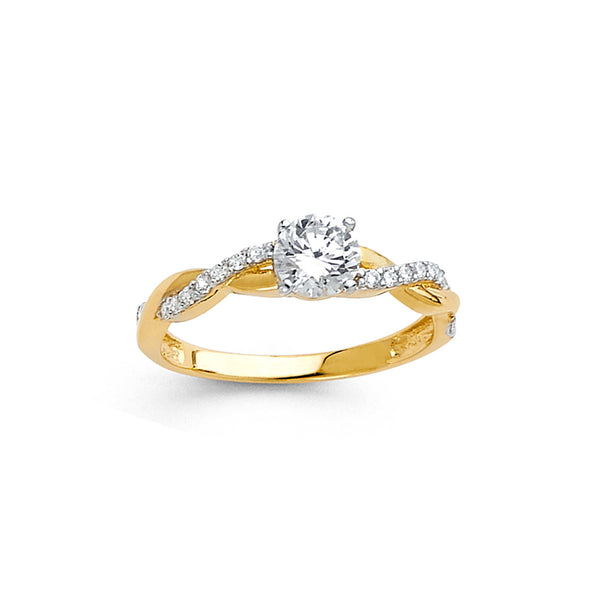 Round CZ Infinity Ring