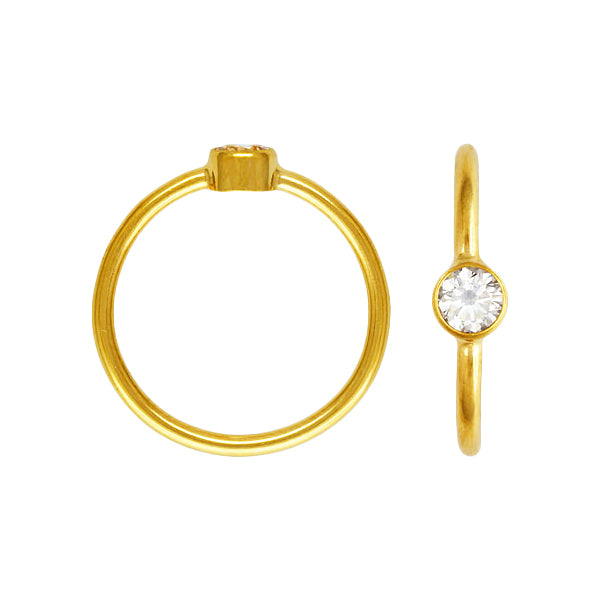 Stackable Bezel CZ Ring